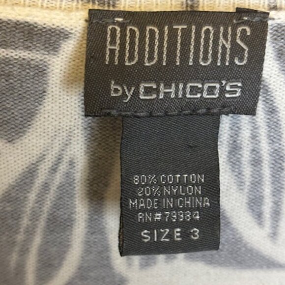 Chico's Black and White Floral Cardigan - Picture 3 of 3